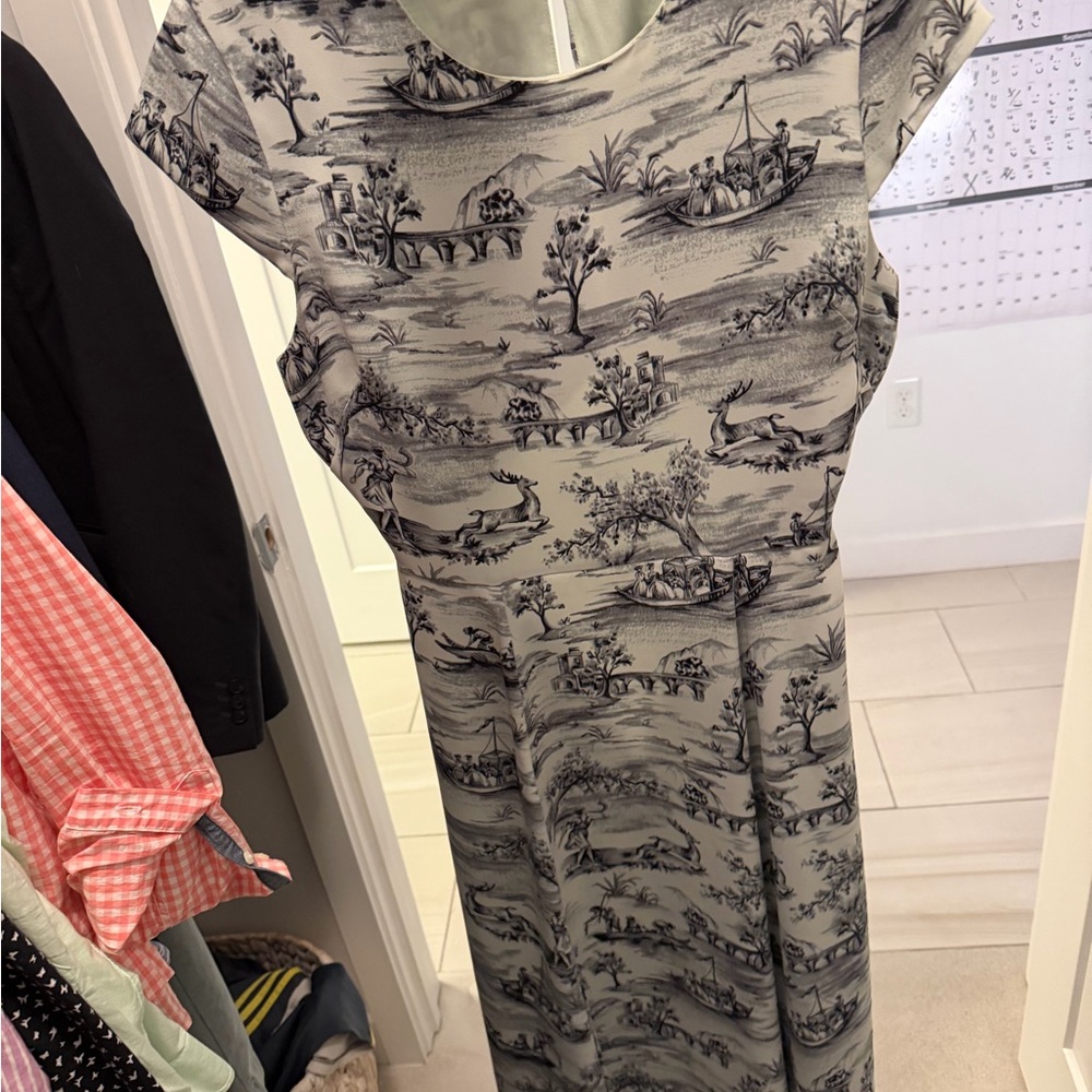 Babaton Scenic Print Maxi Dress in Gray